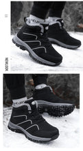 Load image into Gallery viewer, Winter Womens Mens Boots Plush Leather Waterproof Climbing Hunting Shoes Unisex Lace-up Outdoor Warm Hiking Boot Warm Ankle Cushionable Non-Slip Fashion Booties For Outdoor Walking