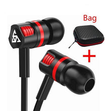 Load image into Gallery viewer, Wired in-Ear Headphones With Tangle-Free Cord Noise Isolating Bass Driven Sound Metal Earphones Carry Case Ear Bud Tips In-ear Earphone Super Bass Sound Sport Headset With Mic for Phones Ear Phone For Women 3.5mm