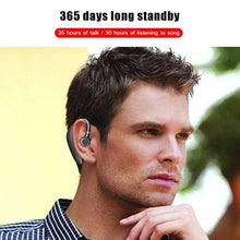 Load image into Gallery viewer, Wireless Blue Earhook Bluetooth Headphones Business Office Bluetooth 5.0 Over Ear Earphone Stereo Single Earbud With Mic HiFi Headphone Single Ear Headset Super Long Standby Noise Reduction Earpiece Compatible With Smartphones