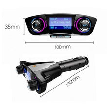 Load image into Gallery viewer, Wireless Bluetooth Handsfree Calling Car Charger FM Transmitter