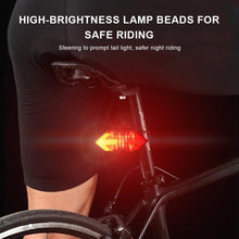 Load image into Gallery viewer, Wireless Remote Turn Signal Bicycle Light Indicator Smart LED Bike Taillight USB Rechargeable Cycling Rear Lamp USB LED Wireless Bike Rear Light Remote Control Bike Brake Light Bicycle Cycling Safety Outdoor Flashlight