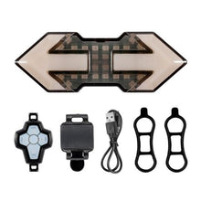 Load image into Gallery viewer, Wireless Remote Turn Signal Bicycle Light Indicator Smart LED Bike Taillight USB Rechargeable Cycling Rear Lamp USB LED Wireless Bike Rear Light Remote Control Bike Brake Light Bicycle Cycling Safety Outdoor Flashlight