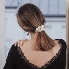 Load image into Gallery viewer, Woman Big Pearl Hair Ties Fashion Korean Style Hairband Scrunchies Girls Ponytail Holders Rubber Band Hair Accessories Ponytail Holder Accessories for Women And Girls