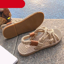 Load image into Gallery viewer, Woman Shoes Braided Rope With Traditional Casual Style And Simple Creativity Fashion Sandals Comfortable Summer Sandal With Arch Support Waterproof Comfy Sandals For Travel Beach