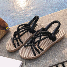 Load image into Gallery viewer, Woman Shoes Braided Rope With Traditional Casual Style And Simple Creativity Fashion Sandals Comfortable Summer Sandal With Arch Support Waterproof Comfy Sandals For Travel Beach