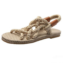 Load image into Gallery viewer, Woman Shoes Braided Rope With Traditional Casual Style And Simple Creativity Fashion Sandals Comfortable Summer Sandal With Arch Support Waterproof Comfy Sandals For Travel Beach
