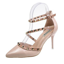 Load image into Gallery viewer, Woman Summer High Heels Valentine Pointed Toe Shoes For Women Luxury Heels For Women Sandals Strappy Heels Closed Toe Pointy Heels With Adjustable Strap