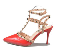 Load image into Gallery viewer, Woman Summer High Heels Valentine Pointed Toe Shoes For Women Luxury Heels For Women Sandals Strappy Heels Closed Toe Pointy Heels With Adjustable Strap