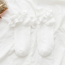 Load image into Gallery viewer, Woman Summer Ruffle Socks Short Socks Nylon Lace Socks Anime Cartoon Sweet Girls Hosiery Cosplay Costumes Accessories