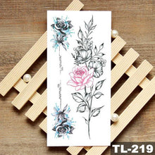 Load image into Gallery viewer, Womans Rose Flower Waterproof Temporary Tattoo Sticker For Arm Body Gorgeous Girls Tattoos