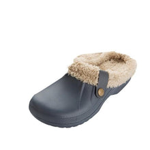 Load image into Gallery viewer, Women Autumn Winter New Warm Slippers Plush Waterproof Warm Slippers Clogs Couples Home Slipper Indoor Floor Shoes Waterproof Slippers Women Men Fur Lined Clogs Winter Garden Shoes