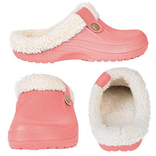 Load image into Gallery viewer, Women Autumn Winter New Warm Slippers Plush Waterproof Warm Slippers Clogs Couples Home Slipper Indoor Floor Shoes Waterproof Slippers Women Men Fur Lined Clogs Winter Garden Shoes