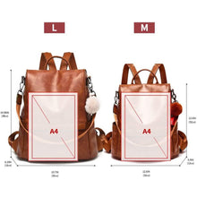 Load image into Gallery viewer, Women Backpack Purse PU Leather Anti-theft Casual Shoulder Bag