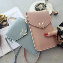 Load image into Gallery viewer, Women Bag Shoulder Transparent Bag Card Holders Girl Handbag Ladies PU Leather Clutch Phone Wallets Purse