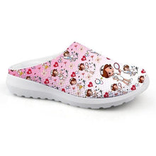 Load image into Gallery viewer, Women Beach Home Slippers Fashion Nurse Shoes Medical Doctor Sandals Summer Mesh Flats Sandals Lightweight Garden Clogs Quick-Drying Non-Slip Nurse Shoes For Women Home House Waterproof Slippers
