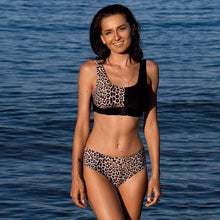 Load image into Gallery viewer, Women Bikini Set Leopard Swimwear Women High Waist String Floral Printed 2 Piece Bathing Suits Women Patchwork Swimsuits Push Up Printed Bikinis Buckle Front Beach Wear