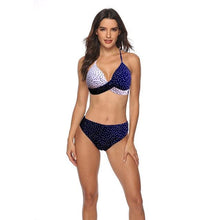 Load image into Gallery viewer, Women Bikini Set Push Up Female Swimsuit Swimwear Swim Two Piece Brazilian Bathing Suit Large Plus Size Women's Twist Front High Waist Bikini Swimsuit Drawstring Tie Side Bottom Two Piece Bathing Suit