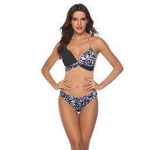 Load image into Gallery viewer, Women Bikini Set Push Up Female Swimsuit Swimwear Swim Two Piece Brazilian Bathing Suit Large Plus Size Women's Twist Front High Waist Bikini Swimsuit Drawstring Tie Side Bottom Two Piece Bathing Suit