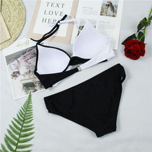 Load image into Gallery viewer, Women Bikini Set Push Up Female Swimsuit Swimwear Swim Two Piece Brazilian Bathing Suit Large Plus Size Women's Twist Front High Waist Bikini Swimsuit Drawstring Tie Side Bottom Two Piece Bathing Suit