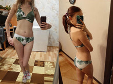 Load image into Gallery viewer, Women Bikini Set Push Up Female Swimsuit Swimwear Swim Two Piece Brazilian Bathing Suit Large Plus Size Women's Twist Front High Waist Bikini Swimsuit Drawstring Tie Side Bottom Two Piece Bathing Suit