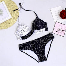 Load image into Gallery viewer, Women Bikini Set Push Up Female Swimsuit Swimwear Swim Two Piece Brazilian Bathing Suit Large Plus Size Women's Twist Front High Waist Bikini Swimsuit Drawstring Tie Side Bottom Two Piece Bathing Suit