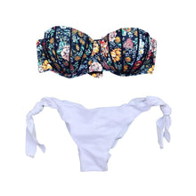 Load image into Gallery viewer, Women Bikini Swimsuit Bandage Floral Print Swimwear Split Bathing Suit Swimsuit Women Two 2 Piece Split Swimsuit Bandage Bikini Sets Halter Tops Bottoms Strapless Swimwear