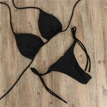 Load image into Gallery viewer, Women Bikini Swimsuit Push-Up Bra Bikini Set Two Piece Swim Suit Swimwear Beachwear Bathing Suit Strappy Swimsuit Two Pieces Bikini Set