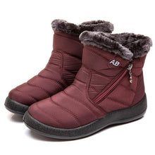 Load image into Gallery viewer, Women Boots Fashion Waterproof Snow Boots For Winter Casual Lightweight Ankle Warm Winter Boots Fur Lined Warm Ankle Boots Slip On Waterproof Shoes Comfortable Soft Design For Female