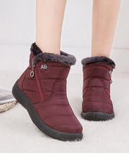 Load image into Gallery viewer, Women Boots Fashion Waterproof Snow Boots For Winter Casual Lightweight Ankle Warm Winter Boots Fur Lined Warm Ankle Boots Slip On Waterproof Shoes Comfortable Soft Design For Female
