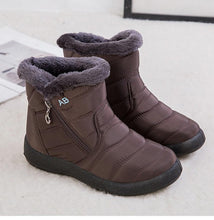 Load image into Gallery viewer, Women Boots Fashion Waterproof Snow Boots For Winter Casual Lightweight Ankle Warm Winter Boots Fur Lined Warm Ankle Boots Slip On Waterproof Shoes Comfortable Soft Design For Female