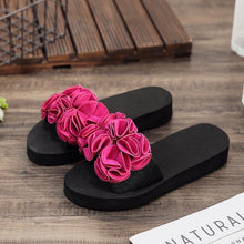 Load image into Gallery viewer, Women Bow Summer Sandals Slipper Indoor Outdoor Flip-flops Beach Shoes New Fashion Casual Flower Slipper High Heeled Bow-Knot Platform Flip Flops Beach Sandals Fashion Summer Slippers