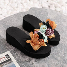 Load image into Gallery viewer, Women Bow Summer Sandals Slipper Indoor Outdoor Flip-flops Beach Shoes New Fashion Casual Flower Slipper High Heeled Bow-Knot Platform Flip Flops Beach Sandals Fashion Summer Slippers