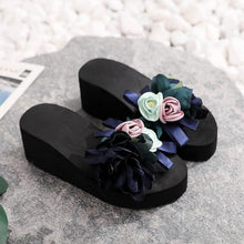 Load image into Gallery viewer, Women Bow Summer Sandals Slipper Indoor Outdoor Flip-flops Beach Shoes New Fashion Casual Flower Slipper High Heeled Bow-Knot Platform Flip Flops Beach Sandals Fashion Summer Slippers