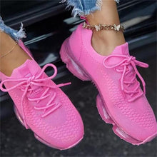 Load image into Gallery viewer, Women Breathable Sneakers Autumn New Lace Up Casual Shoes Outdoor Sport Walking Athletic Tennis Shoes Air Cushion Lightweight Sneakers Lace Up Sport Running Sneakers