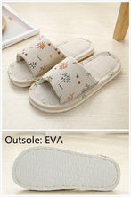 Load image into Gallery viewer, Women Casual Floral Indoor Home Slippers Flower Soft Slippers Spring Autumn Flip Flops Slides Slippers Cozy Casual Footwear Cloth Slippers Open Toe Low-Top Flat Slipper Indoor House Slippers