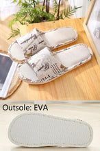 Load image into Gallery viewer, Women Casual Floral Indoor Home Slippers Flower Soft Slippers Spring Autumn Flip Flops Slides Slippers Cozy Casual Footwear Cloth Slippers Open Toe Low-Top Flat Slipper Indoor House Slippers