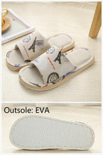 Load image into Gallery viewer, Women Casual Floral Indoor Home Slippers Flower Soft Slippers Spring Autumn Flip Flops Slides Slippers Cozy Casual Footwear Cloth Slippers Open Toe Low-Top Flat Slipper Indoor House Slippers