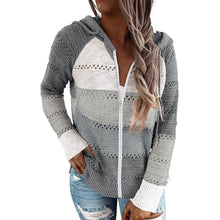 Load image into Gallery viewer, Women Casual Long Sleeve Zip Up Hooded Sweatshirt Hoodies
