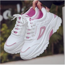 Load image into Gallery viewer, Women Casual Shoes Colorful Sneakers Flat Thick Sole Lightweight Air Cushion Gym Fashion Shoes Breathable Sport Air Fitness Walking Running Athletic Sneakers
