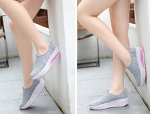 Load image into Gallery viewer, Women Casual Sneakers Sport Fashion Height Increasing Woman Breathable Air Mesh Sneakers Platform Tennis Walking Sneakers Comfortable Lightweight Casual Fitness Shoes