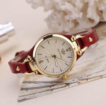 Load image into Gallery viewer, Women Casual Watches Round Dial PU Leather Strap Wristwatch Analog Quartz Watch Fashion Luxury Wrist Watch Unisex Watches Leather Band Analog Quartz Wrist Watch
