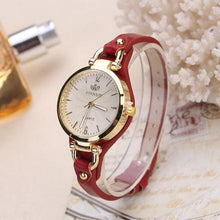 Load image into Gallery viewer, Women Casual Watches Round Dial PU Leather Strap Wristwatch Analog Quartz Watch Fashion Luxury Wrist Watch Unisex Watches Leather Band Analog Quartz Wrist Watch