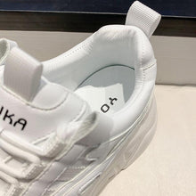 Load image into Gallery viewer, Women Chunky Sneakers Casual Vulcanized Woman High Platform Sneakers Lace Up White Sneakers White Shoes Autumn Winter Fashion Platform High Quality Sneakers