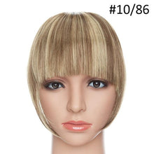 Load image into Gallery viewer, Women Clip In Hair Bangs Hairpiece Clip In Hair Extension Synthetic Hair Extension Blunt Bangs Fake Bangs For Women Flat Neat Bangs With Temples For Women One Piece Hairpiece