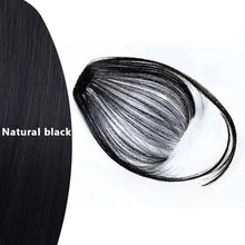 Load image into Gallery viewer, Women Clip In Hair Bangs Hairpiece Synthetic Fake Hair Piece Clip In Hair Extensions Front Natural Flat Neat Fringe Bangs With Temples For Women One Piece Hairpiece