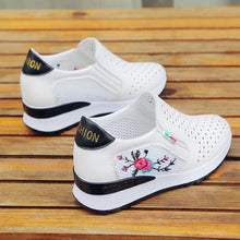 Load image into Gallery viewer, Women Comfortable Casual Shoes Summer Slip On Mixed Colors Increasing Height Sneakers Fashion High Top Hidden Heel Shoes Casual Platform Ankle Boots