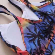 Load image into Gallery viewer, Women Crop Top Swimsuit High Waist Shorts Floral Bikini Beach Swimwear Beachwear New Women's Halter High Waist Bikini Two Piece Swimsuits Matching Soft Bathing Suits