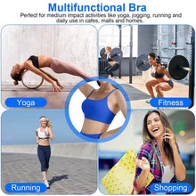 Load image into Gallery viewer, Women Cross Back Sport Bras Padded with Removable Pads Thin Straps