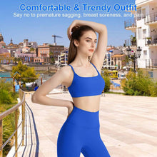 Load image into Gallery viewer, Women Cross Back Sport Bras Padded with Removable Pads Thin Straps
