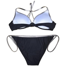 Load image into Gallery viewer, Women Cute Large Swimsuits Push Up Bikini Women Triangle Push Up Bikini Set Molded Bra Swimsuit Women's Plus Size Swimwear Beach Wear Bikinis Female Bathing Suit Swimming Suits